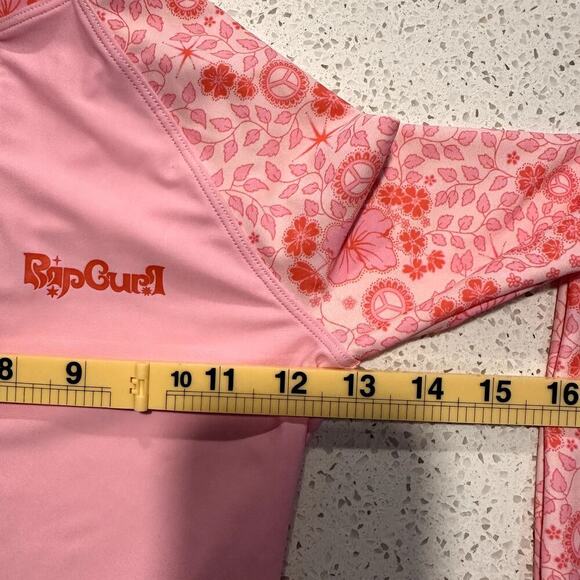 Rip Curl Girls Rash Guard UPF 50 Size 8 XS Long Sleeve Surf Swim Shirt Pink - Picture 8 of 8